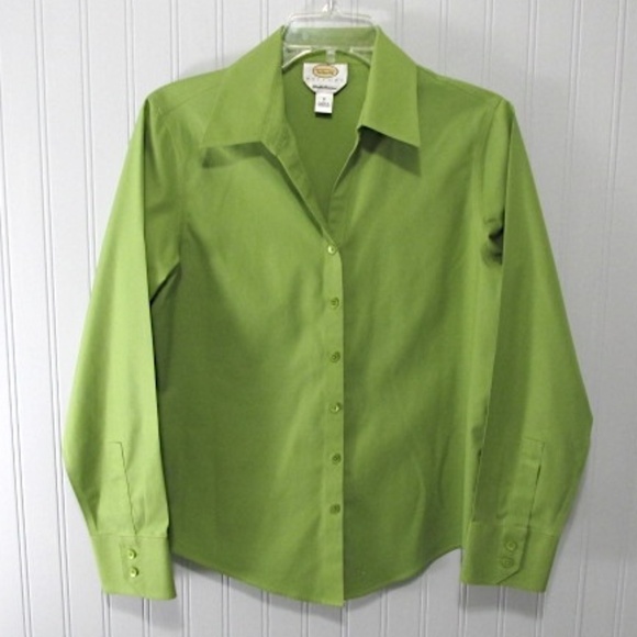 Talbots Green Dress Shirt, Size 8P - Picture 8 of 8